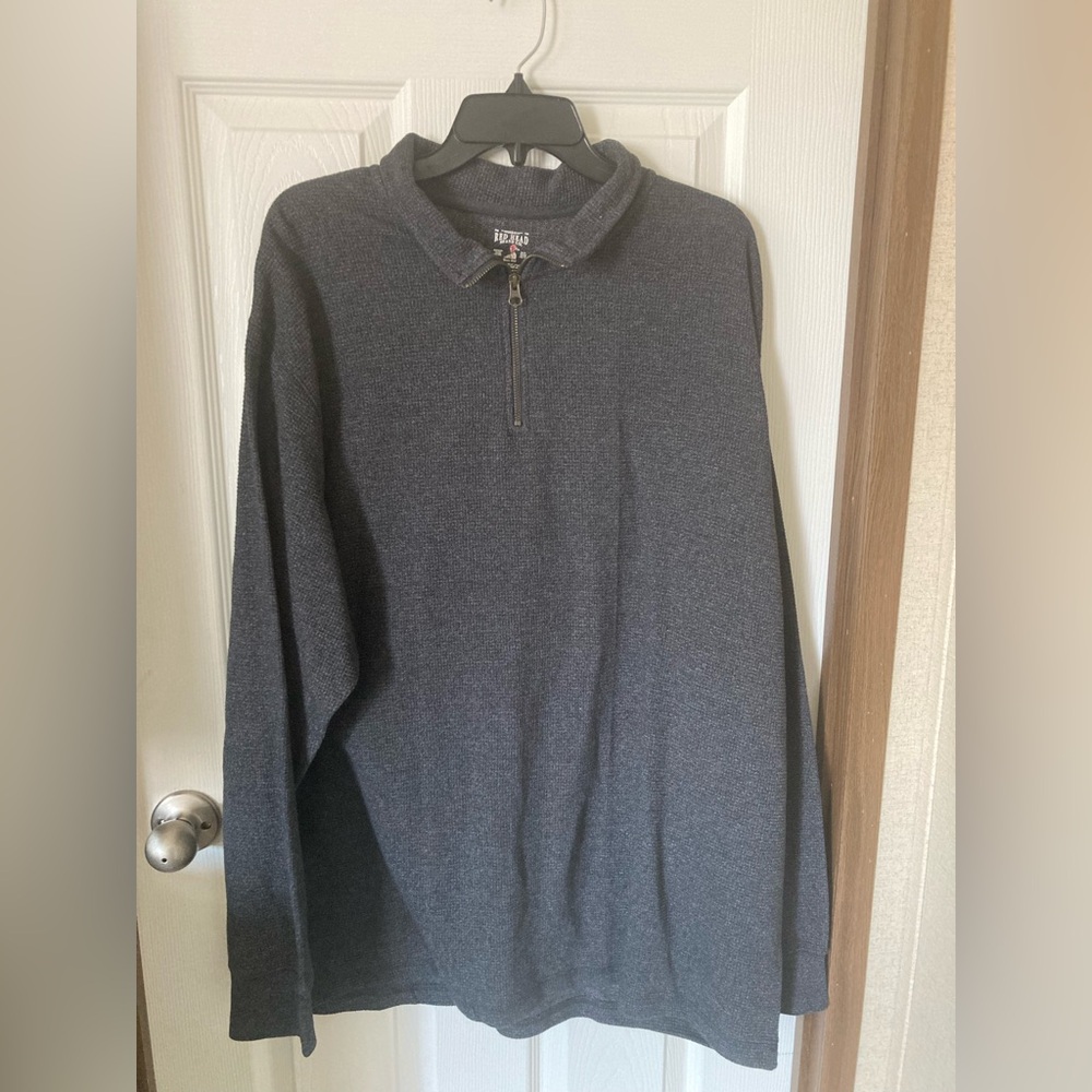 RedHead Men's Black 1/4 Zip Up Sweater 2XL
